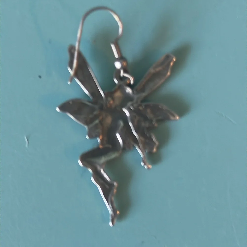 From Uk Silver Fairy Dangle Earrings - Picture 6 of 6
